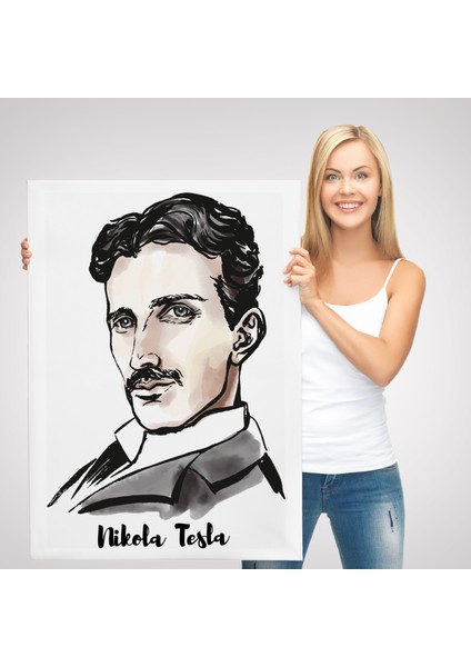 Nikola Tesla Dekoratif Kanvas Tablo 5917