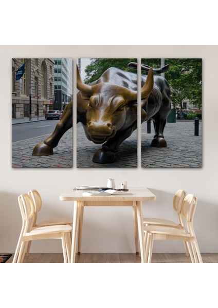 New York Boğa Heykeli Kanvas Tablo / Charging BULL-5160 modelleri