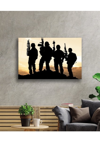 Asker Arkadaş Cam Tablo