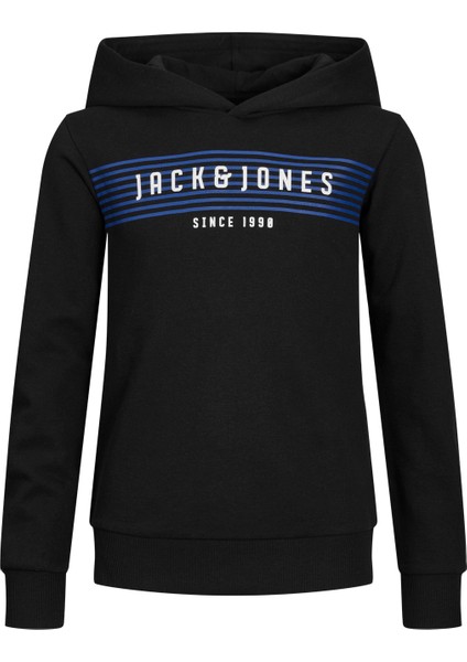 Jack & Jones Logo Baskili Kapüsonlu Sweatshirt - Çocuk