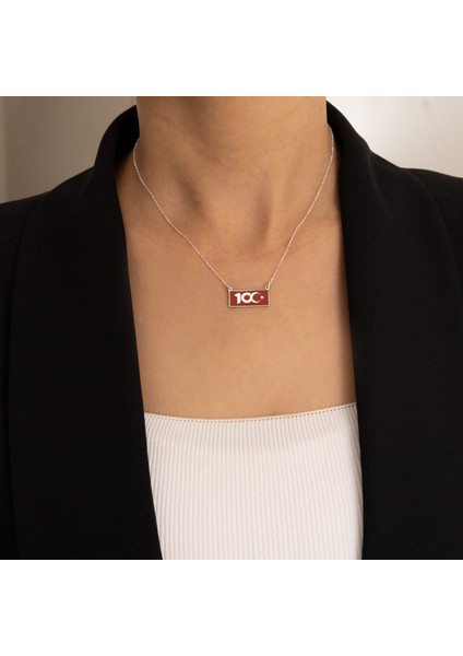 Mineli 100. Yıl Gümüş Kolye