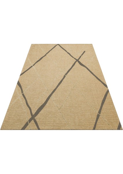 Furstenfeld Bej Geometrik Akrilik Makine Halısı
