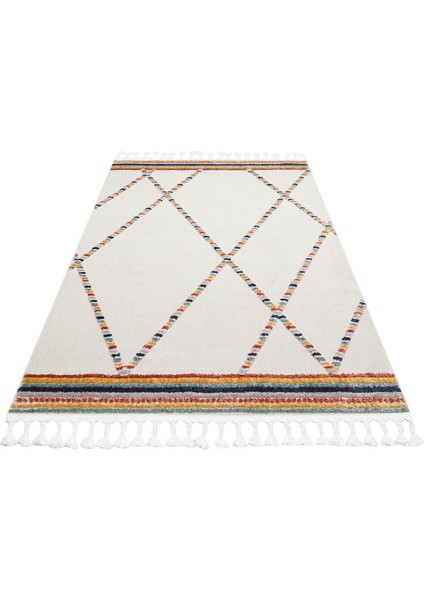Brescia Ekru Geometrik Polyester Makine Halısı indirimleri