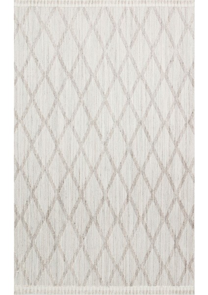 Cerignola Gri Geometrik Polyester Makine Halısı