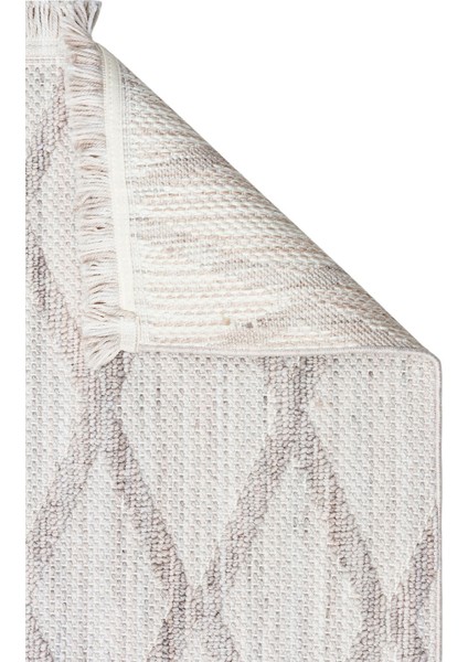 Cerignola Gri Geometrik Polyester Makine Halısı