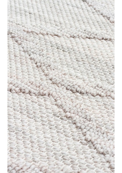 Cerignola Gri Geometrik Polyester Makine Halısı