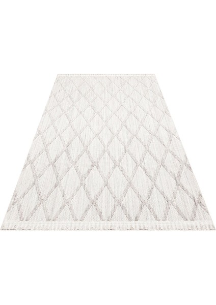 Cerignola Gri Geometrik Polyester Makine Halısı