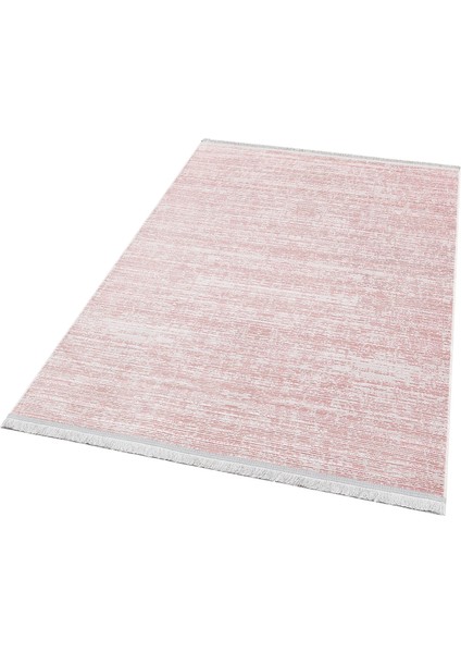 Gharghur Pembe Çizgili Polyester Makine Halısı