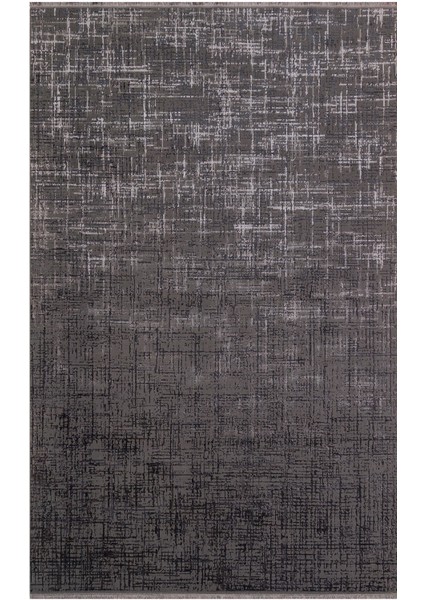 Santa Maria Antrasit Geometrik Polyester Makine Halısı
