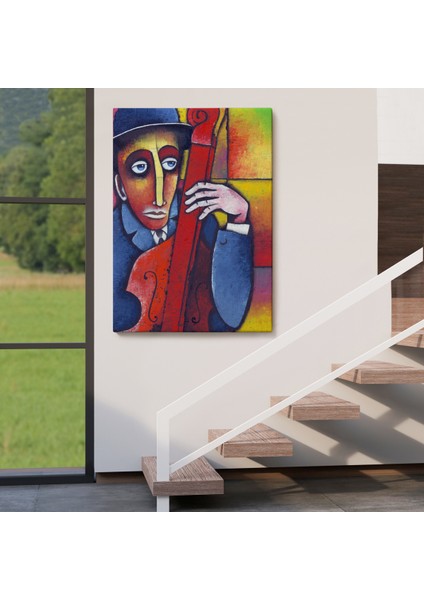 Çello Çalan Adam Duvar TABLO-6426