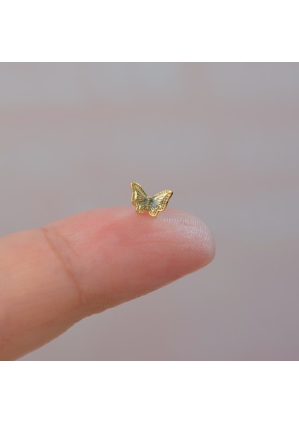 Lacivert Kelebekli Çelik Piercing Helix Kıkırdak Conch Lob Gold fırsatları