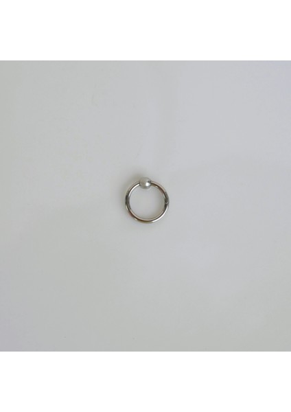 316 L Çelik Küçük Topçuklu Düz Halka Göbek Piercingi 8 mm Silver Renk fiyatları