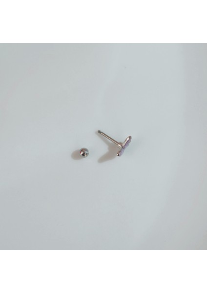 Bakır Renk Kelebekli Piercing Helix Kıkırdak Conch Lob Silver