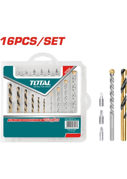 16 Parça Matkap Ucu ve Bits Uç Set - TACSD3165
