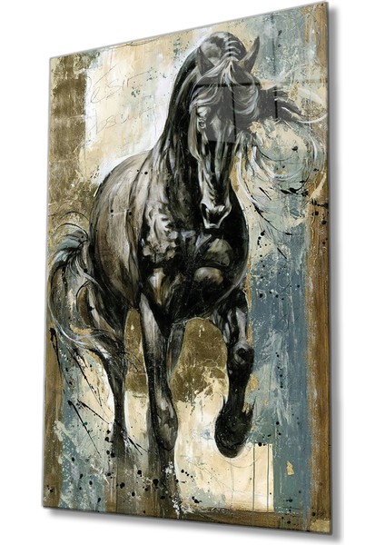 Siyah At Cam Tablo, Black Horse