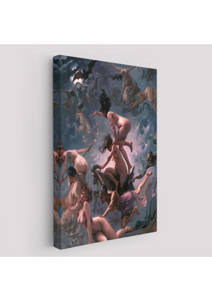 Şabat'a Giden Cadılar, Luis Ricardo Falero Vision De Faust 1878 Vintage Kanvas TABLO-5285
