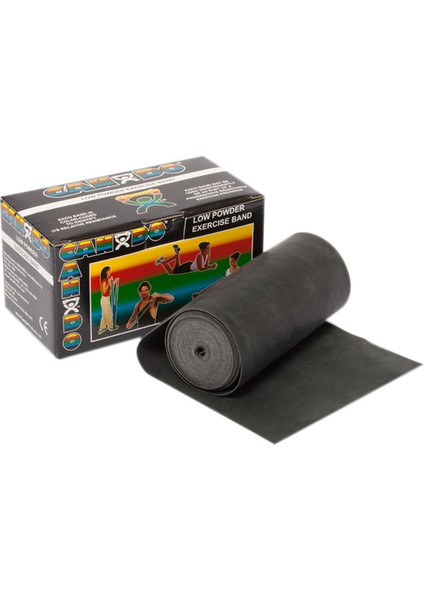 Low Powder Exercise Band Rolls 5,5 Metre Set Siyah