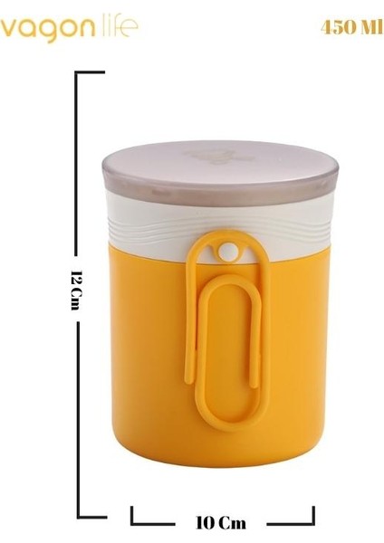 Clıp Soup Cup - Çorba - Yoğurt ve Yulaf Saklama Kabı -450 Ml.