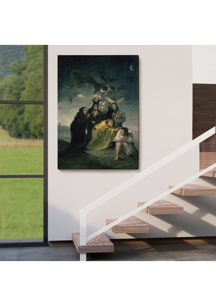 Madrid Ispanya Lázaro Galdiano Müzesindeki Francisco Goya⁣'nın Büyü TABLOSU-6252
