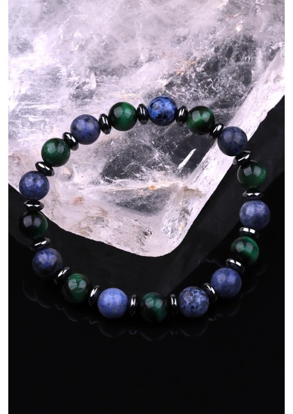 Kaplan Gözü - Dumortierite Doğal Taş Tasarım Bileklik fiyatları