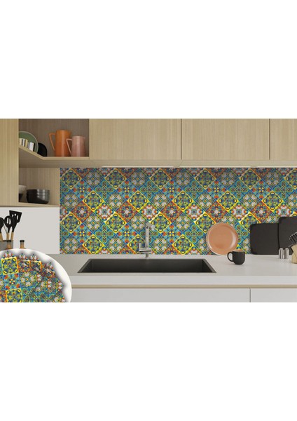 Kendinden Yapışkanlı Talavera Desenli Pvc Karo 30X30 cm (56 Adet) 5m2