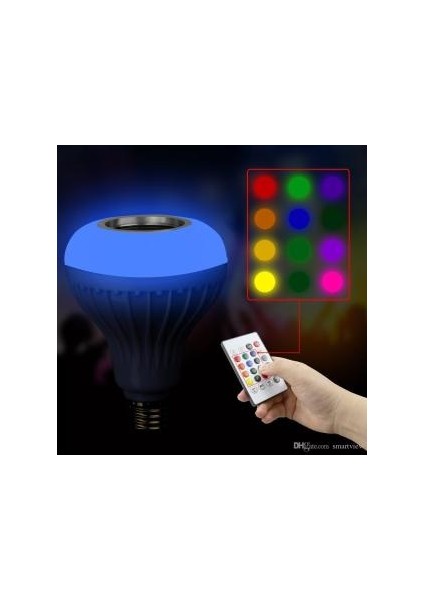 Akıllı Rgb Bluetooth Hoparlör LED Ampul (Müzik Çalma Dim Uzaktan Kumandalı)