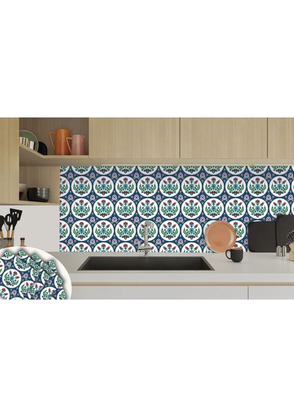 Kendinden Yapışkanlı Metraj Çini Desenli Pvc Karo 30X30 cm (56 Adet) 5m2
