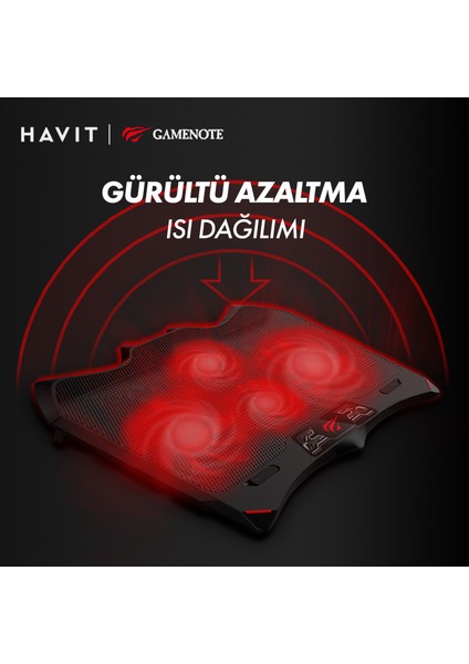 Gamenote F2081 Cooling Pad Rgb Gaming Laptop Soğutucu - Ayarlanabilir 2 Büyük Fan 2000RPM modelleri