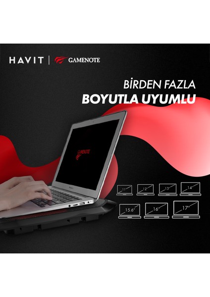 Gamenote F2081 Cooling Pad Rgb Gaming Laptop Soğutucu - Ayarlanabilir 2 Büyük Fan 2000RPM fırsatları