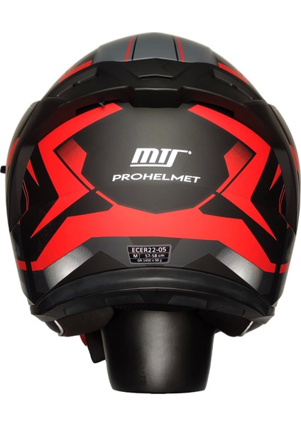 M-801-SNAKE Twılıght Güneş Vizörlü Kask (Mat Siyah-Kırmızı) indirimleri