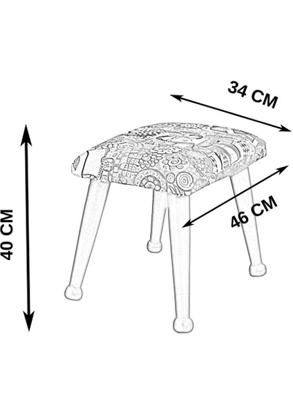 Trend Ceviz Krem Ahşap Ayak Uzatma Pufu Makyaj Koltuğu Bench Tabure modelleri