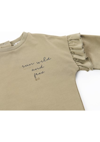 Kız Bebek Fırfır Detaylı Sweatshirt modelleri