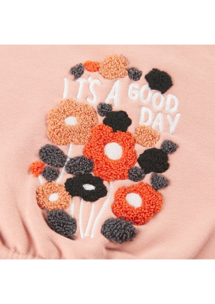 Kız Bebek Çiçek Nakışlı Sweatshirt modelleri