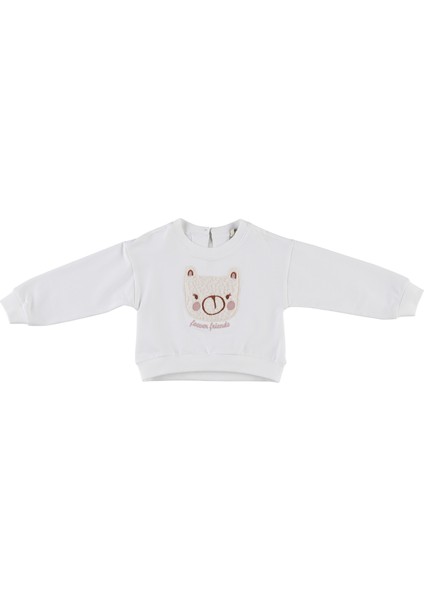 Kız Bebek Nakışlı Sweatshirt