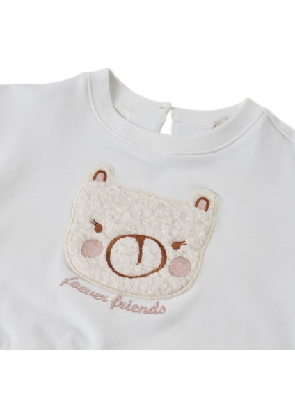 Kız Bebek Nakışlı Sweatshirt