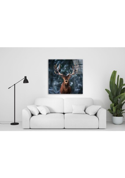 Geyik Cam Tablo 50X50 cm