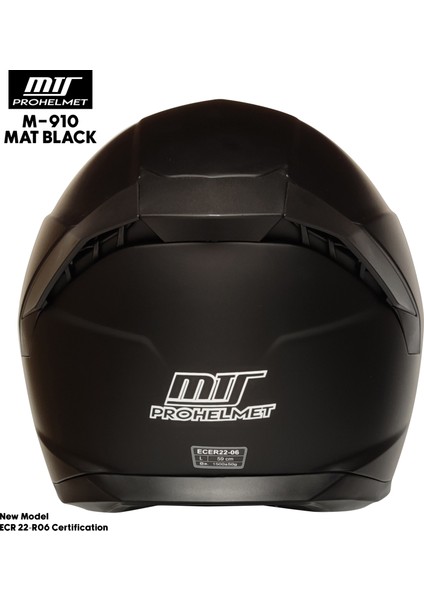 M-910 Mat Siyah Güneş Vizörlü Kask (Siyah Camlı) fiyatları