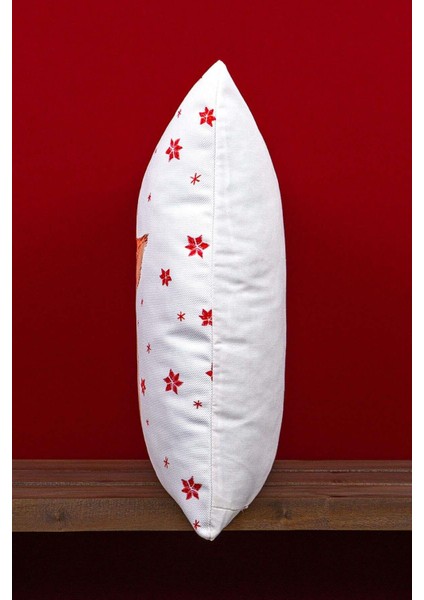 Kırmızı Geyik Yılbaşı Temalı Dijital Baskılı Kırlent Kılıfı -CGH1358 fırsatları