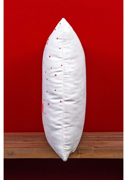 Kırmızı Geyik Yılbaşı Temalı Dijital Baskılı Kırlent Kılıfı -CGH1359 fırsatları