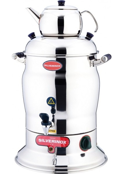 Çay Semaveri 1 Demlik 10 Lt. 1500 W. Profesyonel Endüstriyel ISI.2200