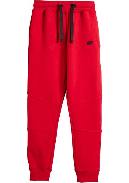 Less Plain Sweatpants Kids Crimson-Red Kırmızı Çocuk Eşofman Altı