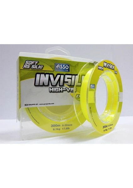 Invısılk Surf Castıng Clear Yellow 300 mt 0.40MM Misina