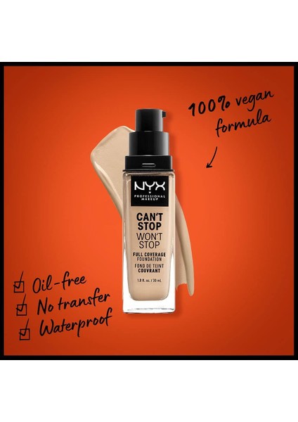 Fondöten - Can't Stop Won't Stop Full Coverage Foundation 6.3 Warm Vanilla 30 ml 800897181154 fiyatları