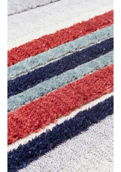 Verona Gri Çizgili Polyester Makine Halısı fırsatları
