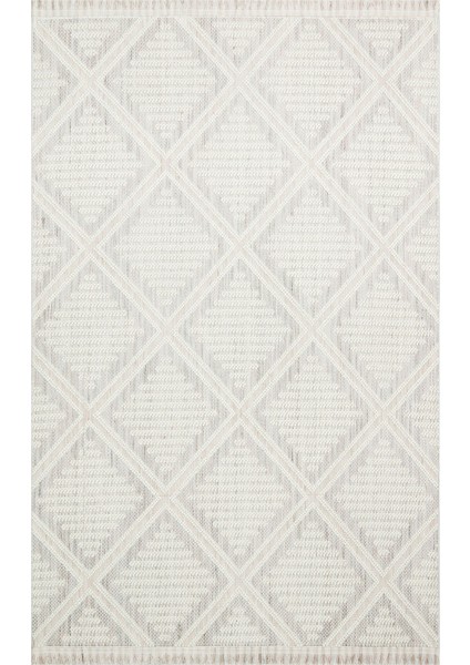 Gmunden Gri Geometrik Polyester Makine Halısı