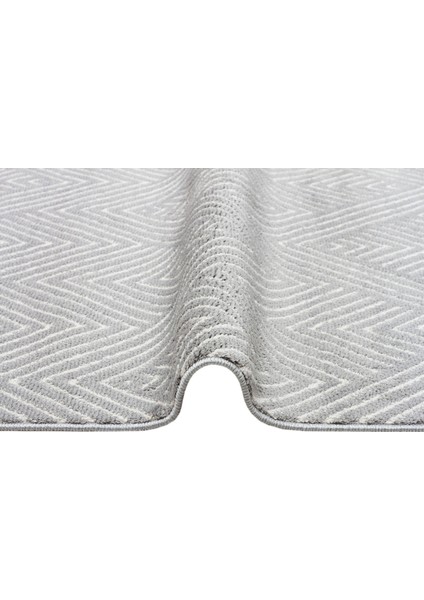 Naxxar Gri Geometrik Mikropolyester Makine Halısı