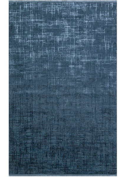 Hamrun Mavi Modern Polyester Makine Halısı