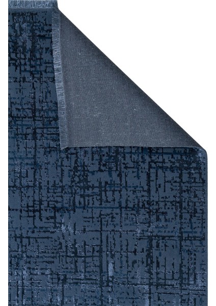 Hamrun Mavi Modern Polyester Makine Halısı