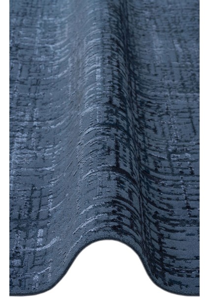 Hamrun Mavi Modern Polyester Makine Halısı