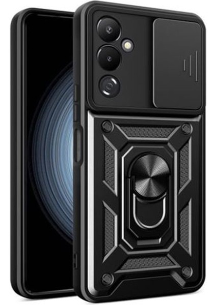 Tecno Pova Neo 2 Kılıf Kılıf Yüzüklü Sürgülü Kamera Korumalı Pars + Ekran Koruyucu